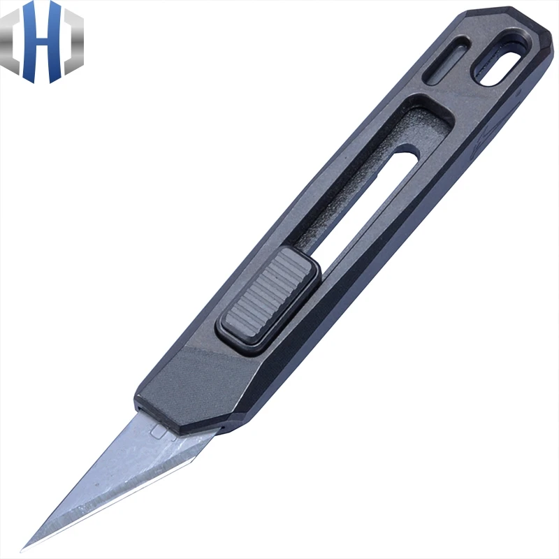Titanium Alloy/Damascus Mini Knife EDC Multifunction Portable Keychain