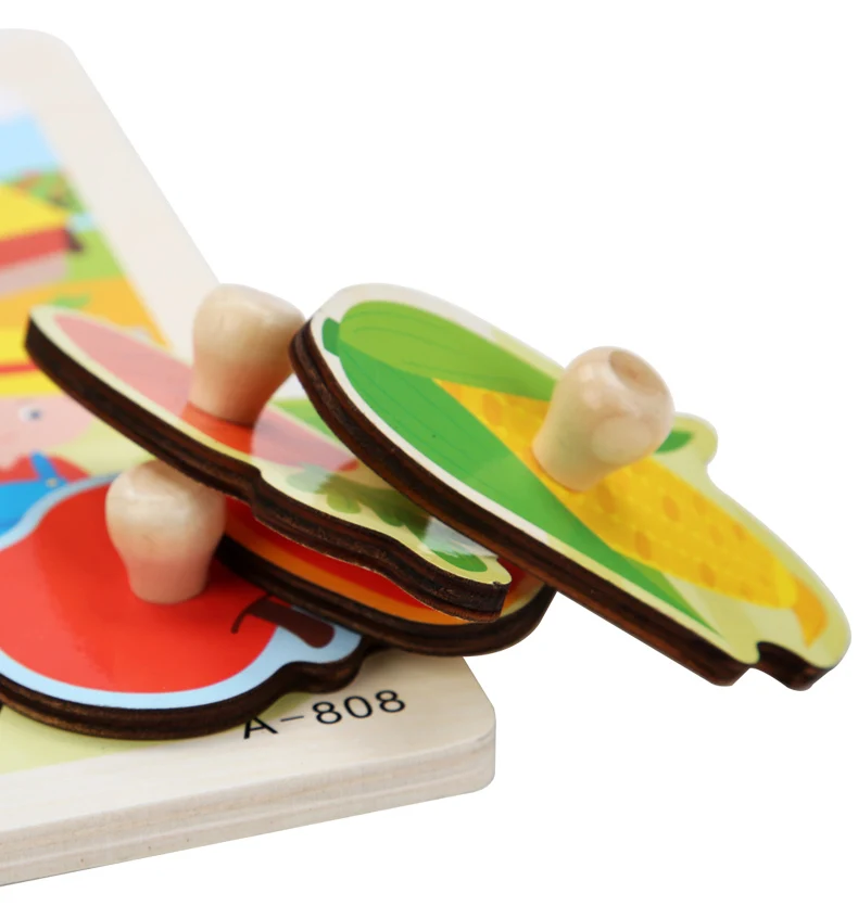 Logwood детская игрушка Монтессори деревянная головоломка/ручной захват доска обучающая деревянная игрушка мультяшный автомобиль/Морские животные головоломка для детей