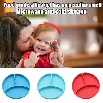 

1pcs Children's Silicone Bowl Sucker Bowl Children Baby Feeding Sucker Supplemen Plate Food Silicone Plate Baby Compartment N8O0