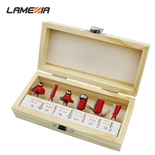 Best Price LAMEZIA 6pcs 6.35mm Shank Tungsten Carbide Tipped Milling Cutter Wood Router Bit Set Bearing Woodworking Tool Box Best Price LAMEZIA 6pcs 6.35mm Shank Tungsten Carbide Tipped Milling Cutter Wood Router Bit Set Bearing Woodworking Tool Box