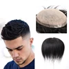 Halo Lady Toupee for Men Human Hair Pieces Hair Unit Wig Man Toupee European Replacement System with Tapes Clip Ins Half Machine 1