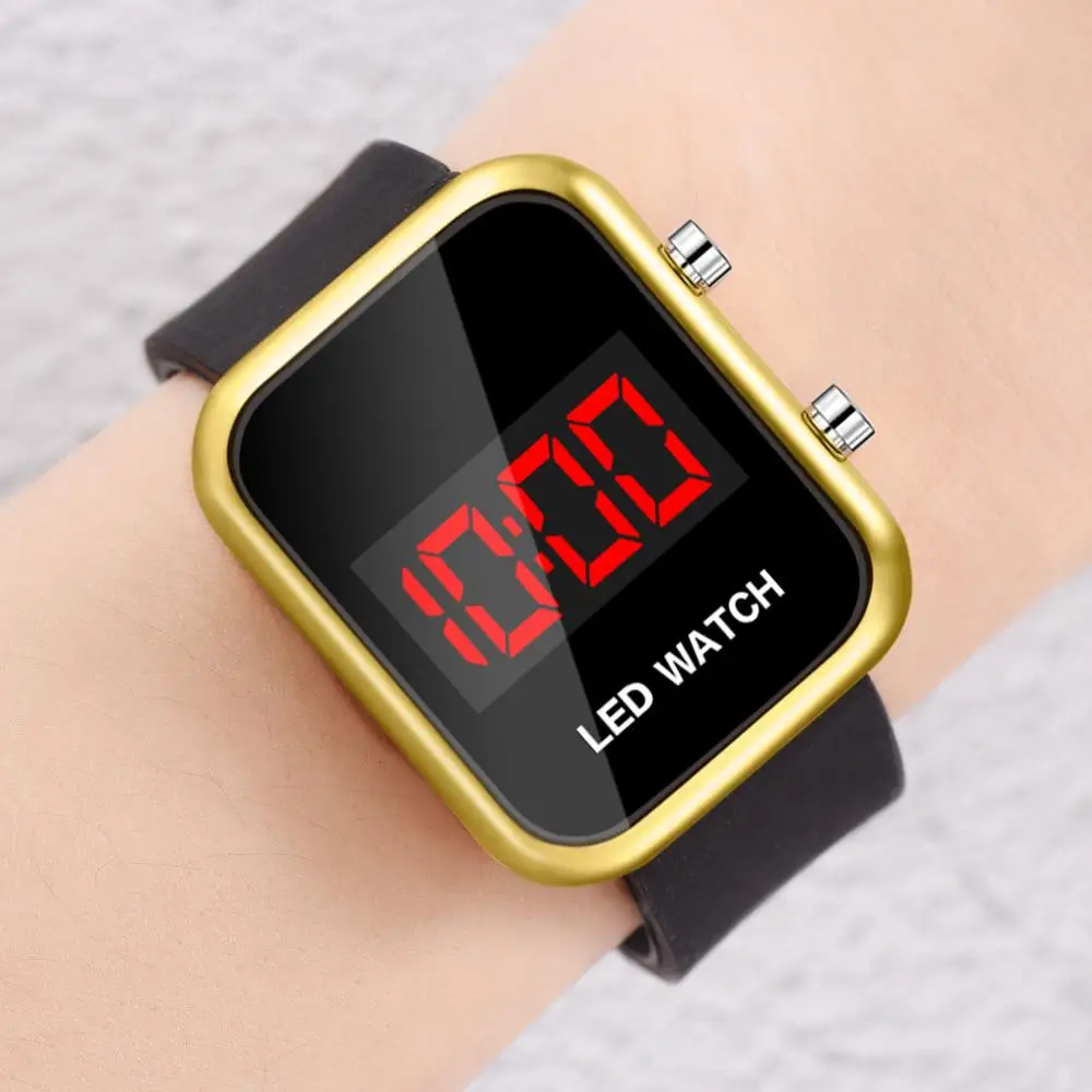 

Luxury Gold Watch Women Waterproof Digital LED Wristwatches reloj mujer Ladies Fashion Silicone Couple Electronic Clock Hodinky