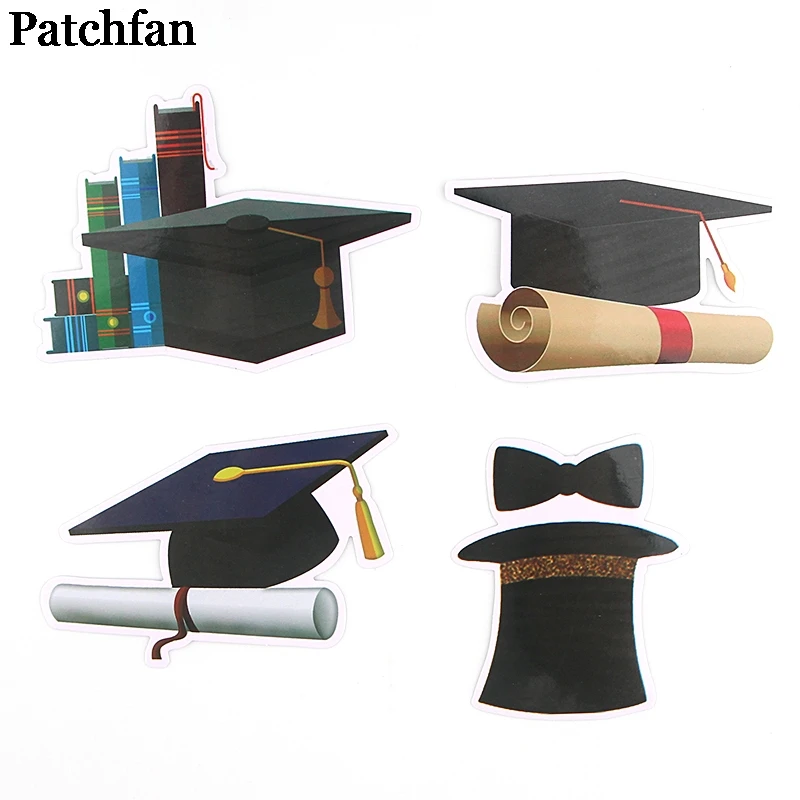 Patchfan 16 шт. Выпускной тема забавные наклейки пакеты с буквенным принтом в мультипликационном стиле набор «сделай сам» для настенный телефон альбом для скрапбукинга A2290