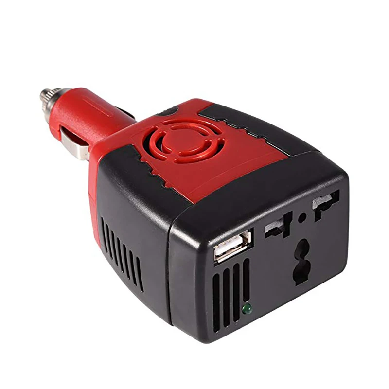 Автомобильный инвертер 150W 12V DC до 220 V/110 V AC прикуриватель источник питания с инвертором адаптер с 0,5/2.1A USB зарядное устройство Порт