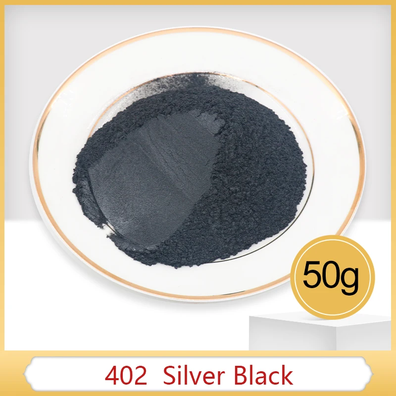 Silver Black Pearl Powder Acrylic Paint Pigment for Art Craft Car Paint Soap Eyeshadow Dye Colorant