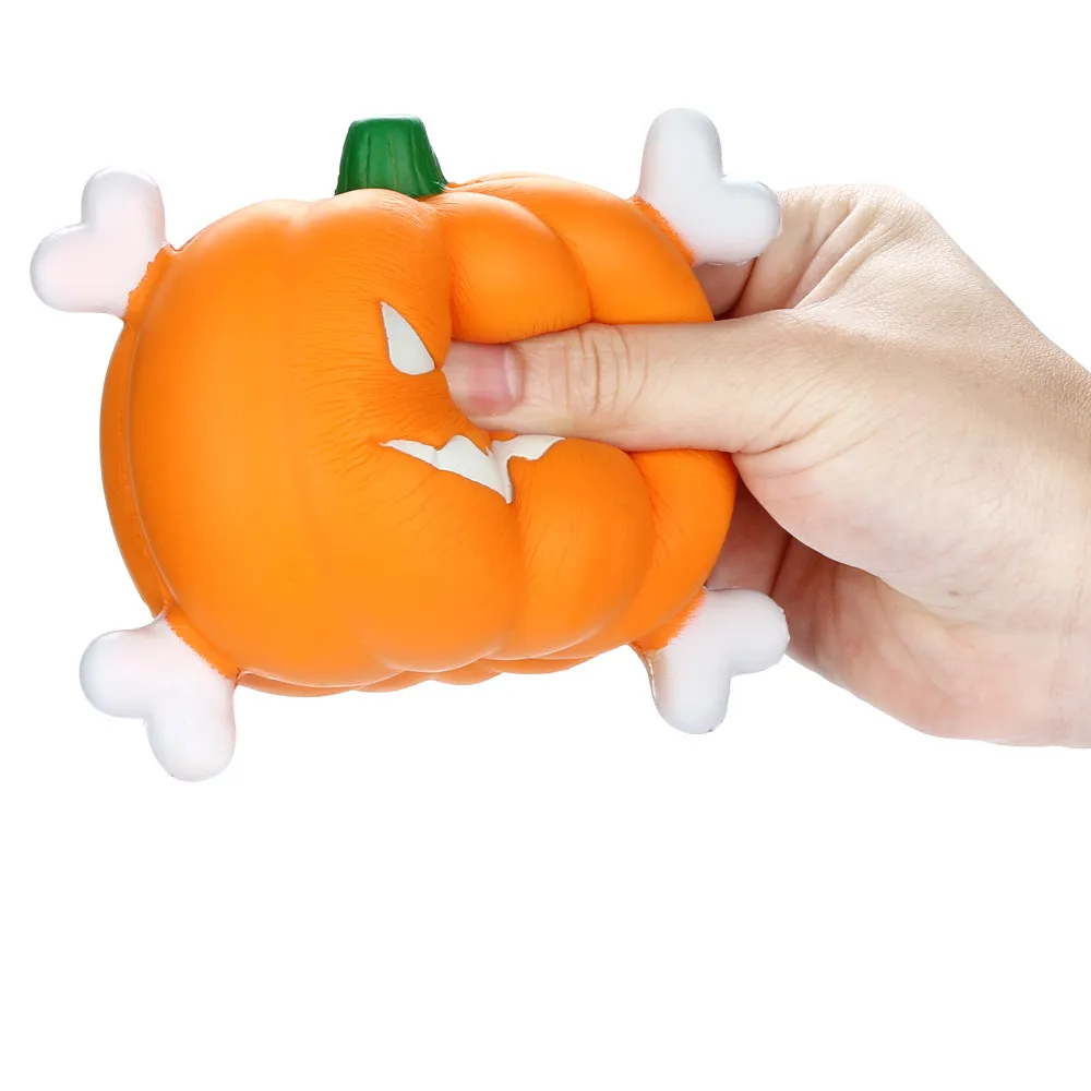 Squishies Тыква светящаяся медленно поднимающаяся фруктовая ароматическая сжимающая игрушка для снятия стресса Мини Мягкая сжимающая Милая ручная прядильщица