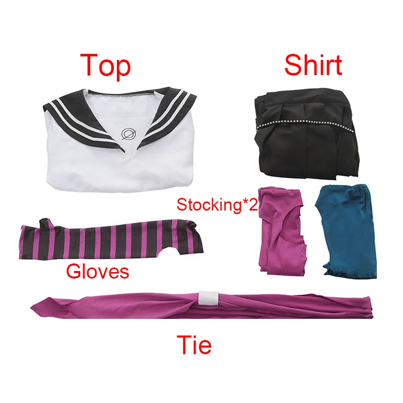 Game Mioda Ibuki Cosplay Costume Danganronpa 2 Wig Woman's JK Uniforms Girl Sailor Suit Halloween Carnival Costumes 0 (8)