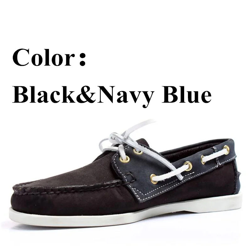 Men Women Genuine Leather Docksides Classic Boat Shoes,Man Homme Femme Red Brown Plus Size 36-46 Brand Flats Loafers 2019A088