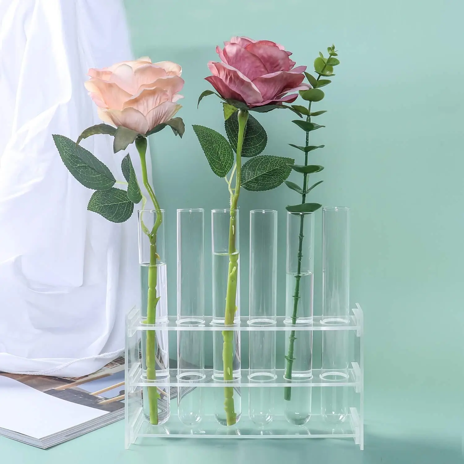 10pcs 40ml 50ml 60ml 80ml Test Tube with Cork Stopper Glass Bottles Jars Vials DIY Craft Wedding Home Decor 4