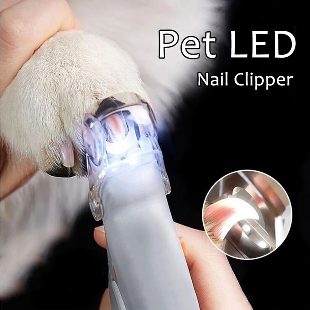 

Professional Pet Nail Clipper Scissors Pet Dog Cat Nail Toe Claw Clippers Scissor LED Light Nail Trimmer for Animals Pet Supplie