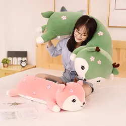 Новые горячие ОГРОМНЫЕ МЯГКИЕ Kawaii Лежа олень набивные милые животные плюшевые игрушки для детей подушка на диван, кровать мультфильм