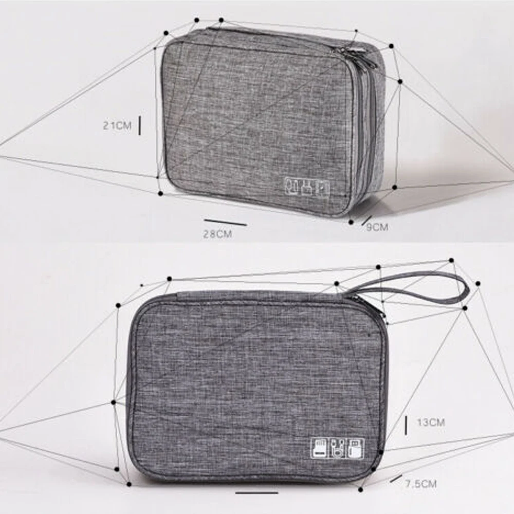 Водонепроницаемая дорожная сумка для хранения портативный электронный продукт usb зарядный кабель Органайзер зарядное устройство косметическая сумка для хранения на молнии