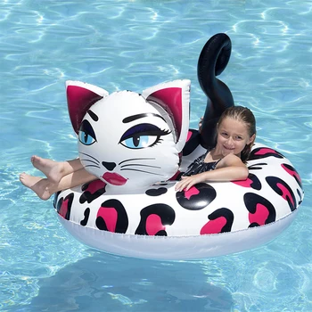 

Swimming Accessories Leopard Cat Giant Balloon Animal Pool Float Funny Inflatable Vinyl Summer Pool Beach Toy Great Gift