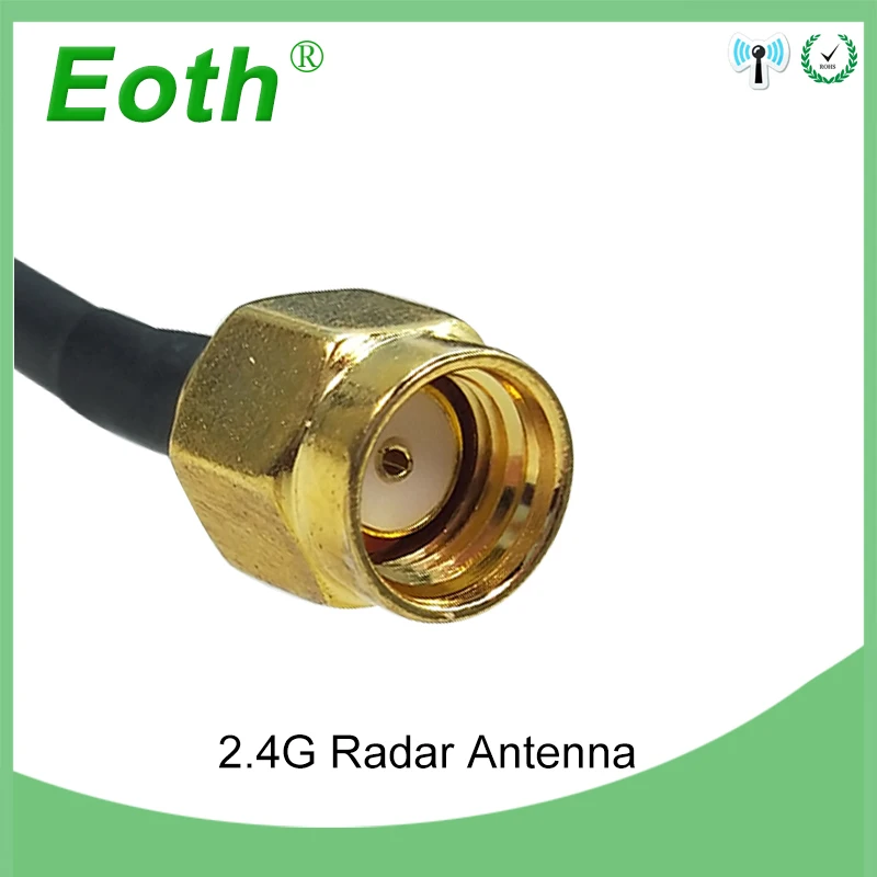 2 шт WiFi антенна 2,4 GHz антенна с высоким коэффициентом усиления 10dBi RP-SMA Мужская Беспроводная WLAN направленная радарная антенна с RG174 кабелем 1 м маршрутизатор