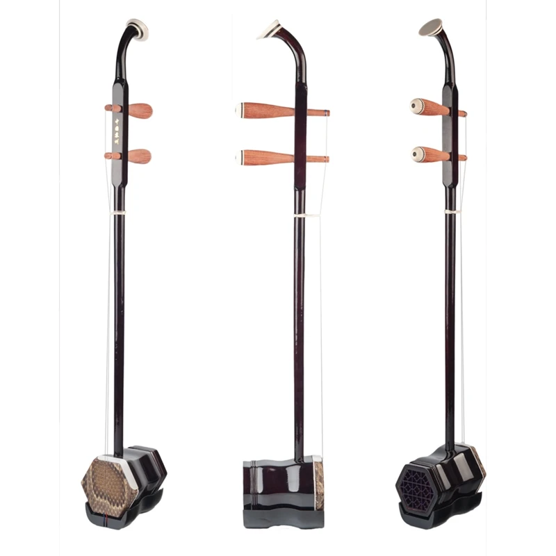 

Exquisite Solid Wood Traditional Chinese Erhu Set Gift for Performer Musician Brown