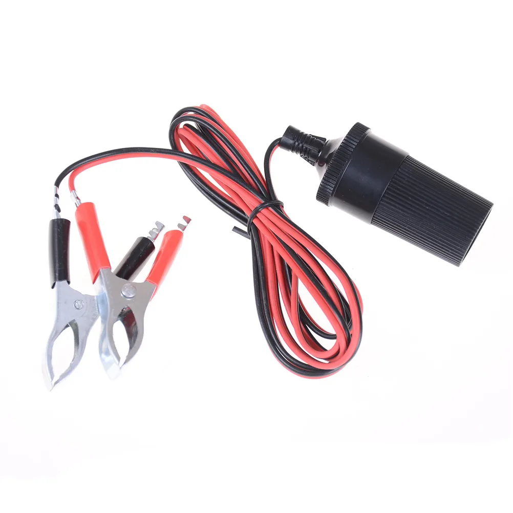 Alligator Clip/Wire Car Cigarette Lighter DC Voltage Meter Ammeter Monitor