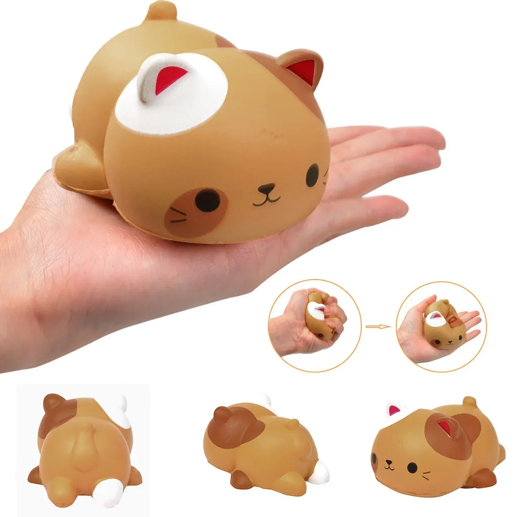 Модели сжимаемых игрушек, милые мини-игрушки в форме кошки, мягкие животные, антистрессовый мяч, Сжимаемый мягкий липкий антистресс, забавный подарок, ToyL1216