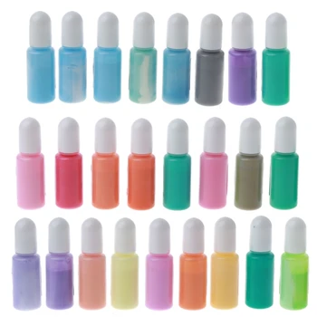 

24 Soild Milky Jelly Color Epoxy Resin Liquid Pigment Macaroon Color Colorant Dye Epoxy Resin Pigment Kit Jewelry Making