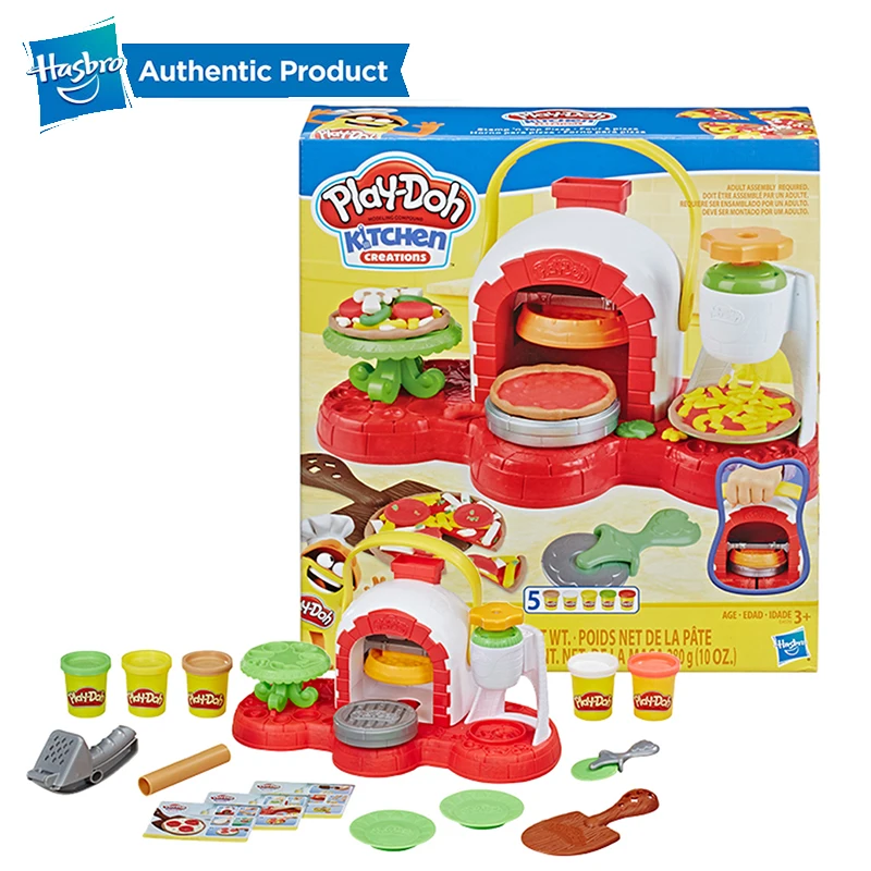 Hasbro Play-Doh штамп 'n Top печь для пиццы игрушка с 5 нетоксичными Play Doh цвета кухня творения составная глина для детей забавная игра