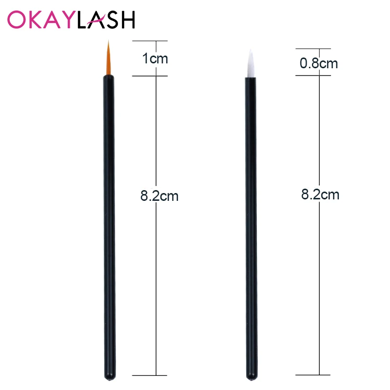 OKAYLASH 50pcs/lot Reusable Gel Liner Nail Art Brushes Painting Pen Disposable  Eyeliner Beauty Eyeline Makup Tools 6