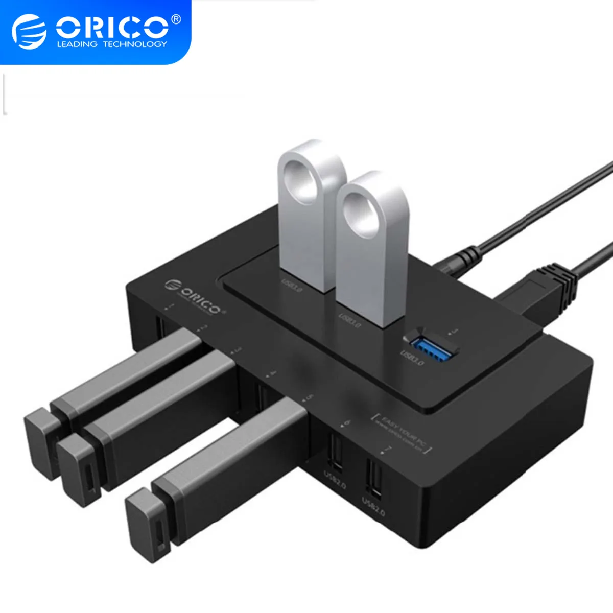 USB хаб ORICO на 10 портов 2 0/3 0 5 Гбит/с|10 port usb|port usborico usb |
