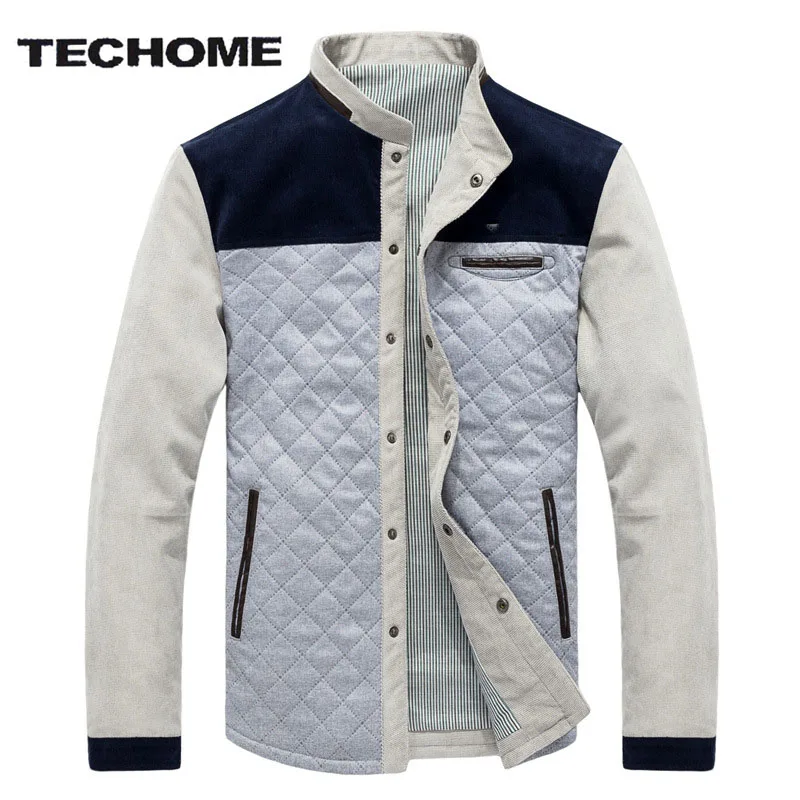 

Tide Nices Spring Autumn Coat Men Thin Parka Homme Casual Corduroy Jacket Slim Fit Stand Collar High Quality Outerwear Men