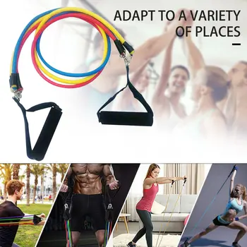

Yoga Pull Rope Elastic Resistance Bands Body Abdominal Fitness Workout Exercise Tubes Practical Training Rubber Tensile Expander