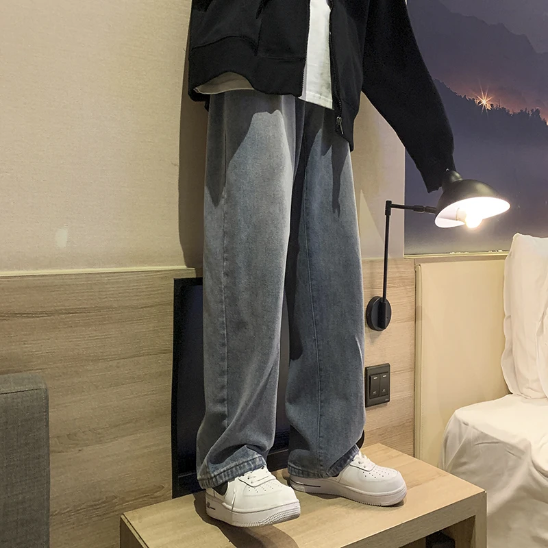 Pantalones vaqueros rectos holgados para hombre y mujer, Jeans informales, ropa de calle de estilo coreano Hip Hop, novedad de primavera y otoño de 2021