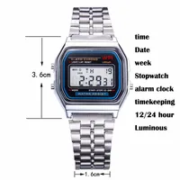 LED Metal Shock Sports Men Watches Women Electronic Digital Display Retro Style Clock Men's Relogio Masculin Reloj Hombre homme 2