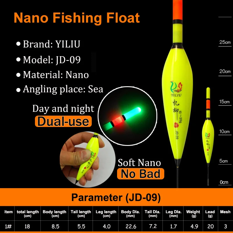 Абсолютно Электронный Рок-Рыбалка поплавки светодиодный светильник светящийся нано-рыбалка буй ночной морской океан рыболовные снасти инструменты шестеренки