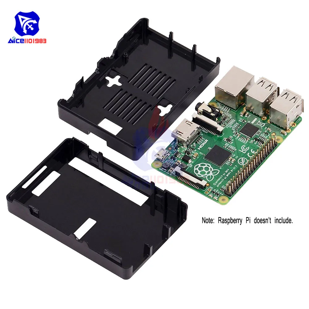 Защитный черный чехол diymore для Raspberry Pi 2 Model B ABS V2 | Электронные компоненты и