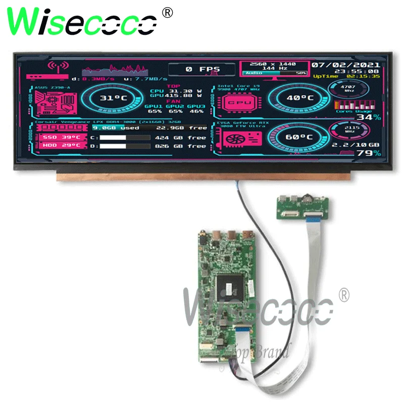 Tela de Exibição Ips Long Strip Tipo-c Placa Driver Raspberry pi Display Usb-c Driver 4k Ips Aida 64 14 - Imagem 2