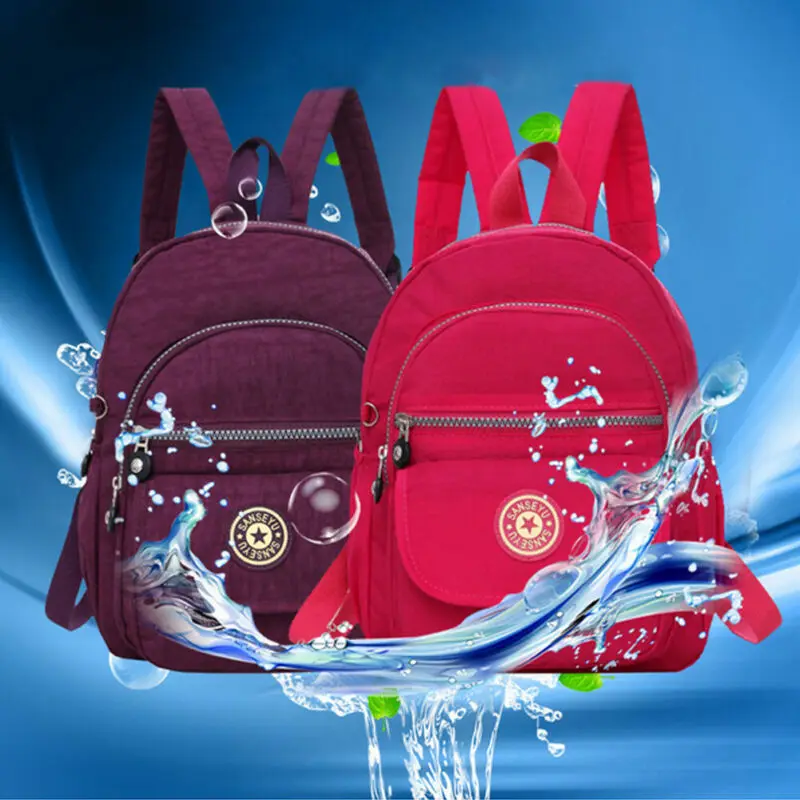 Женский нейлоновый школьный рюкзак, небольшой водонепроницаемый рюкзак, сумка на плечо