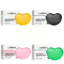 

Floral Heart-shaped Essential Oil Soap Face Care Whitening Acne Treatment Cleansing Soap Handmade Oil-control O9T3