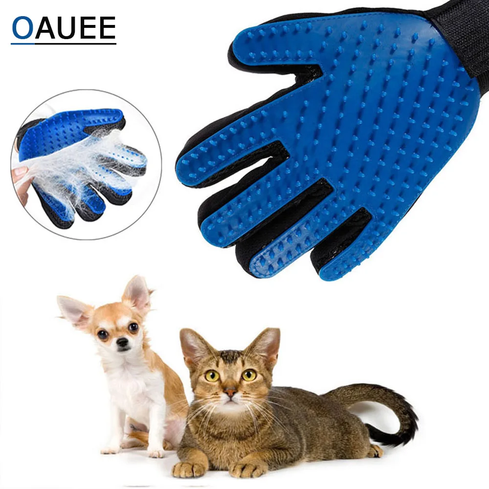 Guantes para quitar el pelo de gato, guante de aseo para mascotas, masaje efectivo, peines para perros, guantes para cepillar