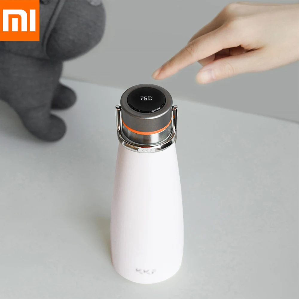Вакуумная бутылка Xiaomi KKF, термосы с изоляцией 24 h, термос из нержавеющей стали, Спортивная кружка для путешествий, 475 мл, чашка с OLED температурой|Смарт-гаджеты| | АлиЭкспресс