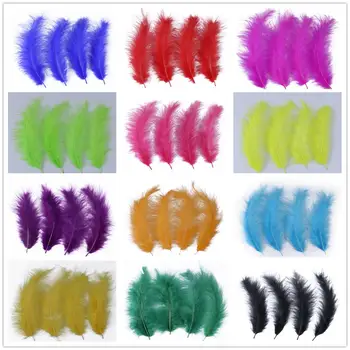 

50 PCS Fluffy Turkey Marabou Feather Dyed Various 4-6 inches for Jewelry Wedding Dress Halloween Decorative Accessory Plumes