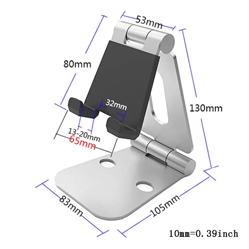  Foldable Phone Stand Holder Adjustable Aluminium Alloy Tablet Bracket Support