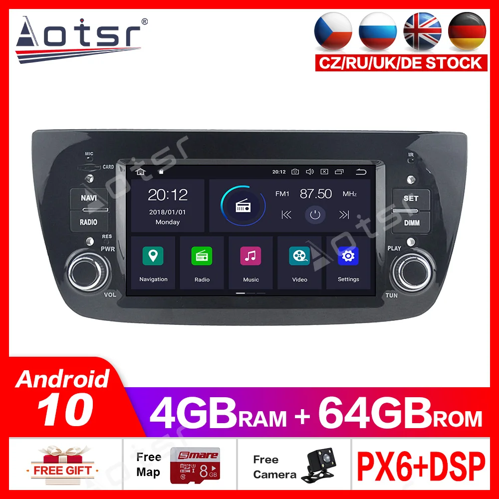 Android10.0 4G+64GB car No DVD player Car multimedia Radio For FIAT DOBLO Opel Combo Tour 2010-2015 GPS Navigation Built-in DSP