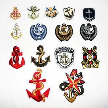 

A variety of anchor badge cloth patch patch clothing accessories decorative applique embroidery patch hole patch cloth