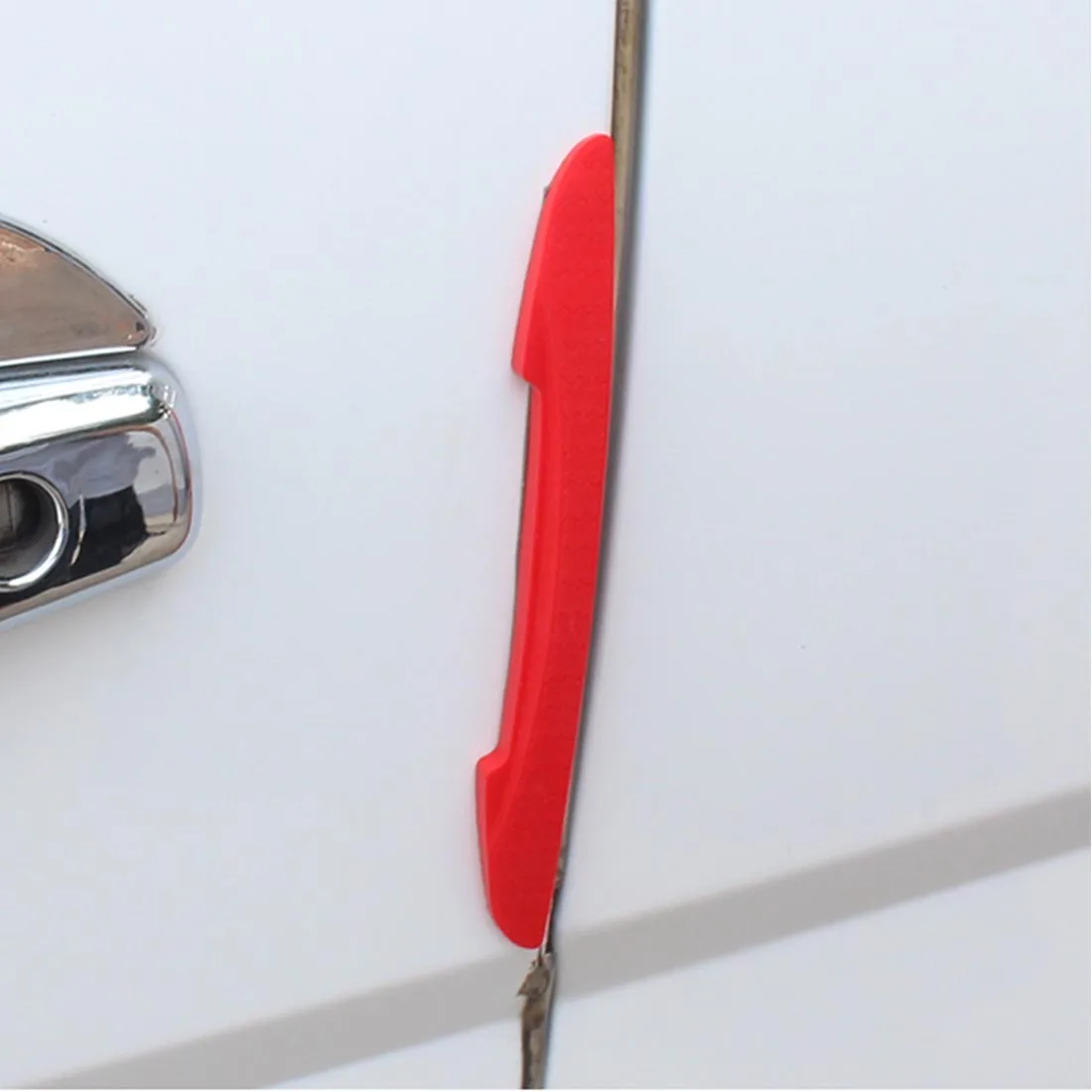 Car Side Door Edge Protector 4PCS Protective Strip Scrape Guard Bumper Guards Handle Cover 3D Sticker car styling emblem car stickers car door edge guards car door stickers carbon fiber sticker car reflective stickers car door protector car wheel rim strip car door seal strip car threshold protector car door anti collision strip
