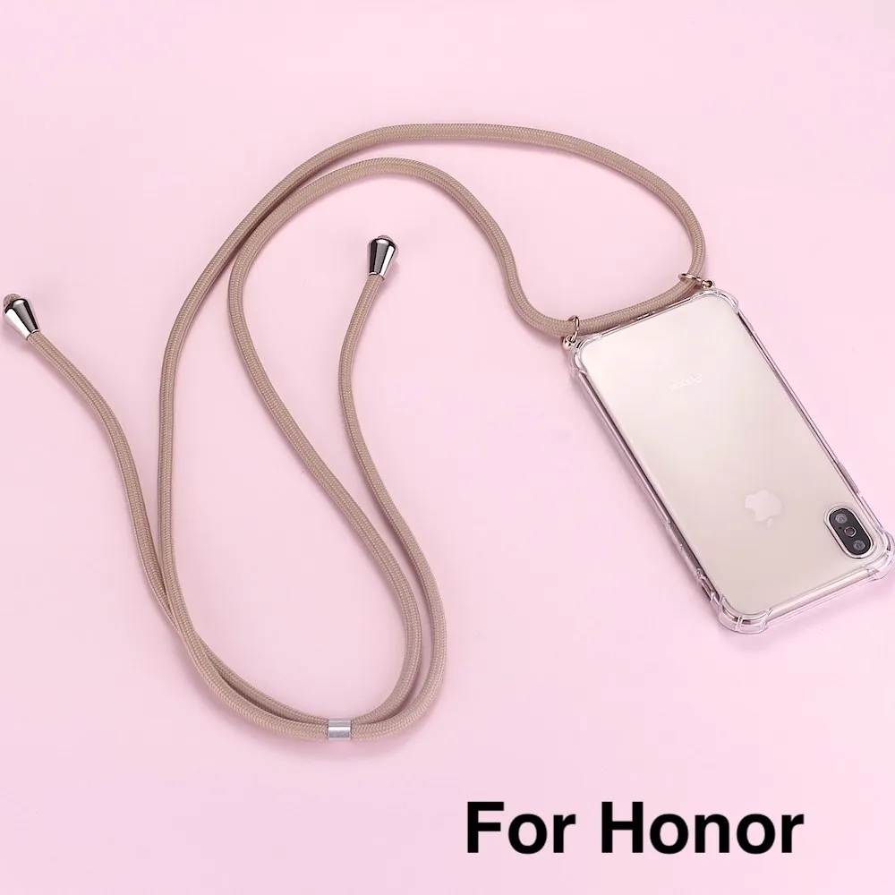 

Strap Cord Chain Phone Tape Necklace Lanyard Mobile Phone Case for Carry to Hang For HONOR 8X 9X 20 8X 7X 8C 8A 8S 10 9 9i 20i