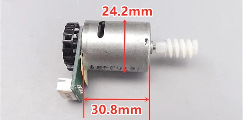 Демонтаж 370 DC6V 80mA двигатель 4500 об/мин с кодовым диском вперед и назад червячный редуктор выходной вал