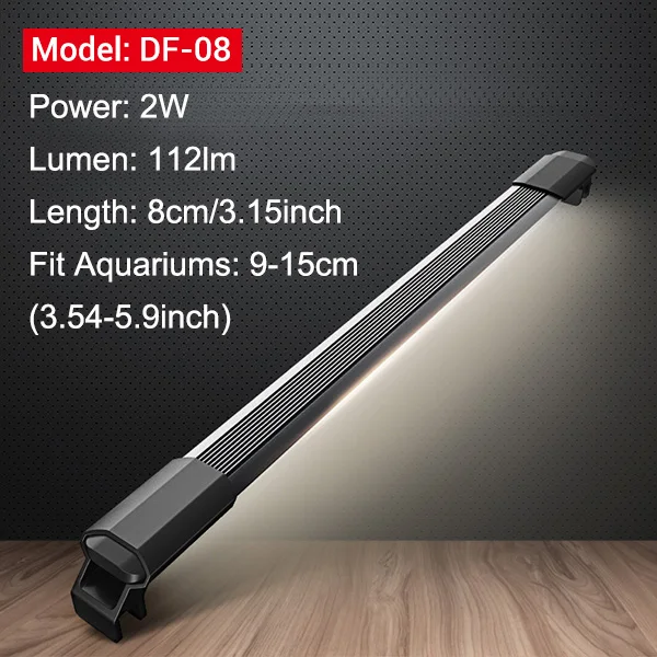 DF08 for 9 to 15cm Nicrew JIYIN аквариумные лампы SMD 220 В/50-60 Гц аквариумные светодиодный Светодиодный лампы для аквариума 1,1 см водостойкие дайвинг огни - Цвет: DF08 for 9 to 15cm