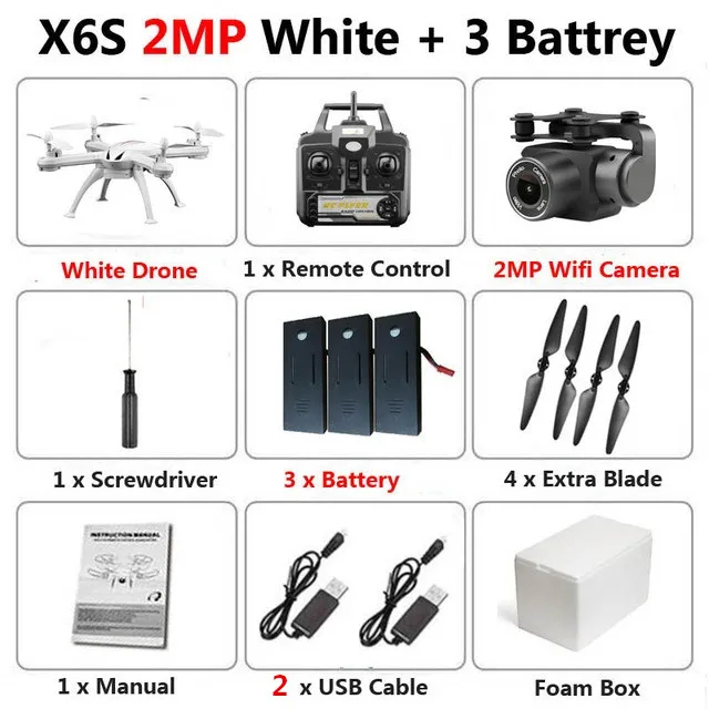 Дроны 4K камера HD Квадрокоптер WiFi FPV Дрон одна кнопка возврата давления воздуха фиксированная высота Hover RC вертолет селфи Дрон игрушки - Цвет: 2MP 3battery 2 cable