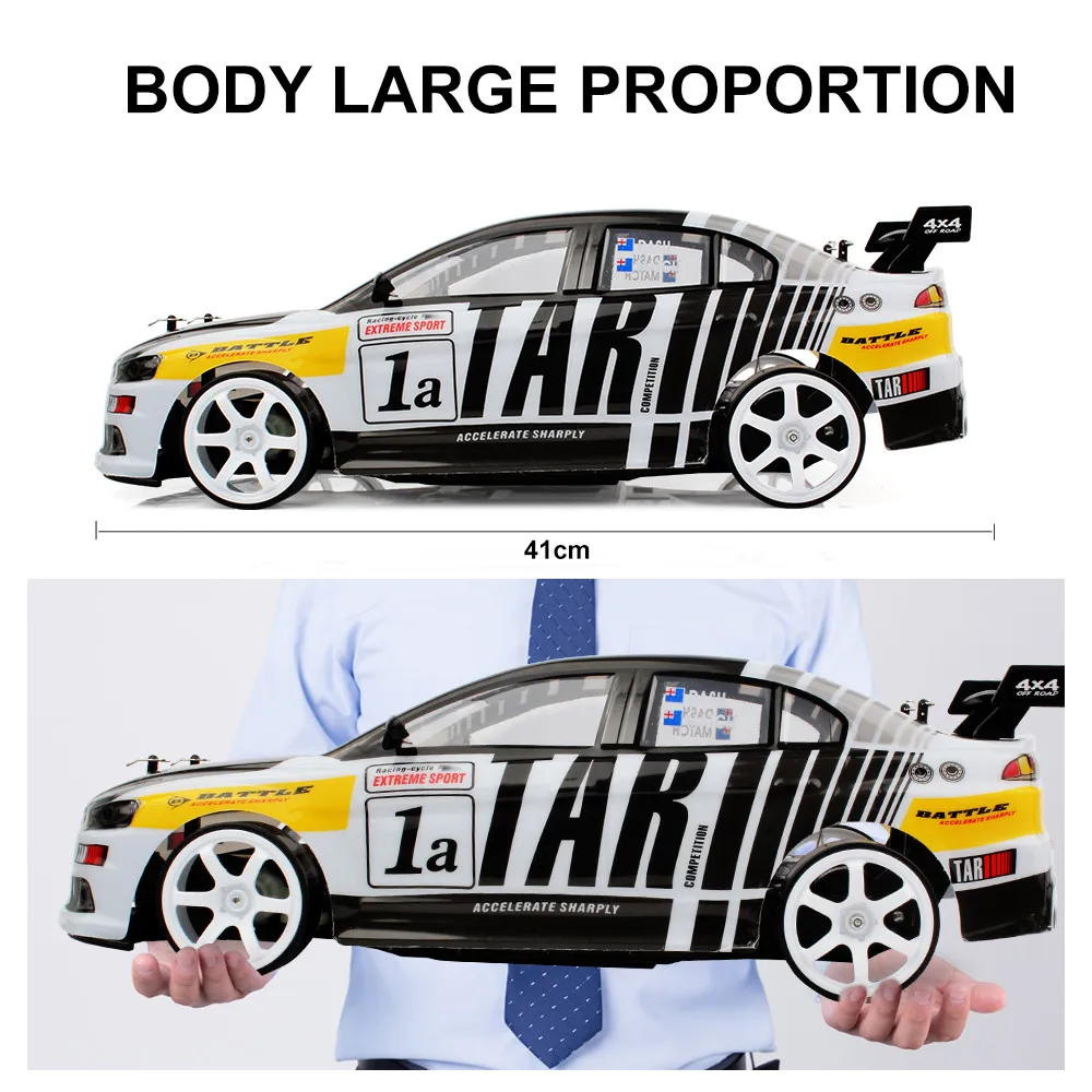 Светодиодный пульт дистанционного управления машиной 1:10 70 км/ч 2 4G RC автомобиль 4WD
