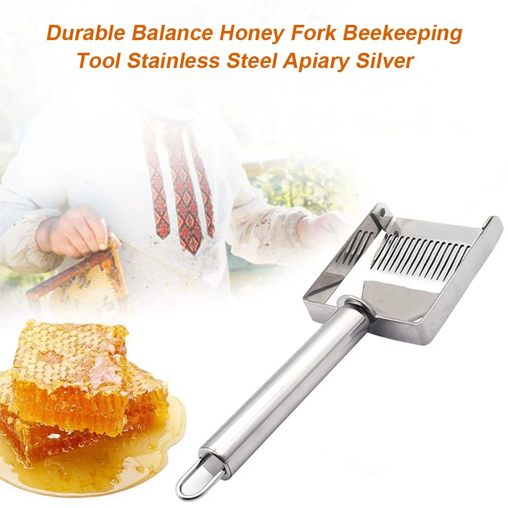 Скребок для пасеки, для фермы, прочная лопата, балансировочная вилка для меда, пчелиного улья, инструмент для пчеловодства, практичный, серебряный, из нержавеющей стали