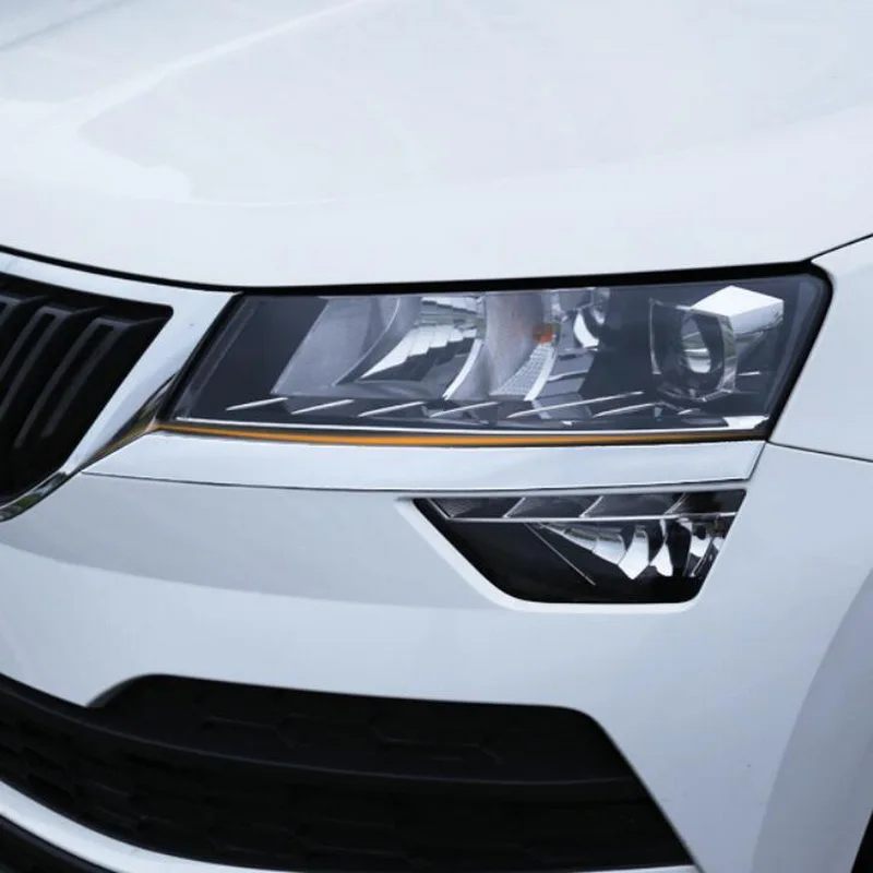 Tonlinker Обложка наклейки для SKODA KAROQ 2017 18 автомобильный Стайлинг 2 шт. ABS Хром