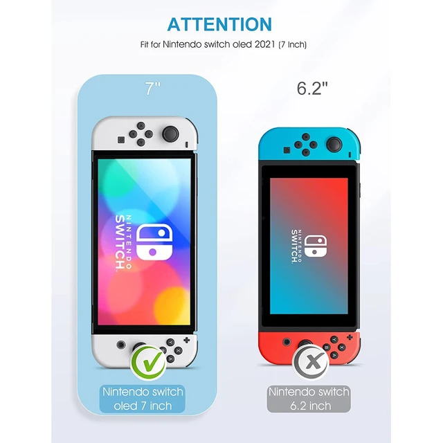 For Nintendo Switch OLED Tempered Glass Screen Protector 7 '' 2021