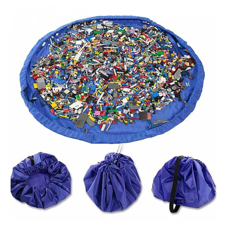 

New Portable Kids Toy Storage Bag and Play Mat Lego Toys Organizer Drawstring Pouch Fashion Practical Storage Bags